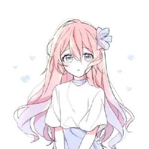 极简漫画风格女生头像 简约清新qq头像