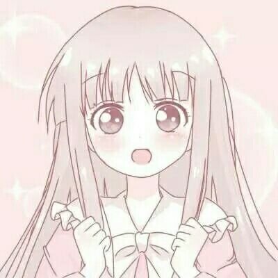 浅色极简素描风格女生头像