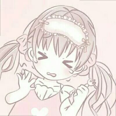 浅色极简素描风格女生头像