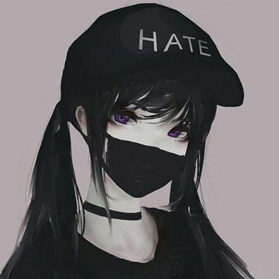 黑暗系头像 黑色头像女 QQ头像