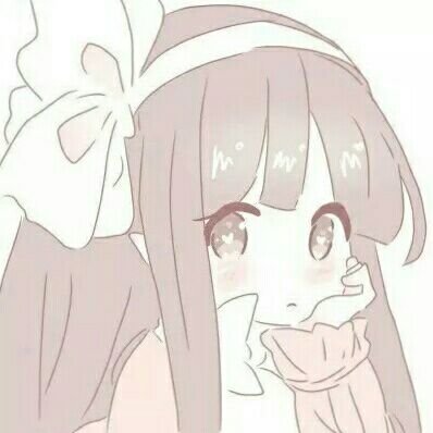 浅色极简素描风格女生头像