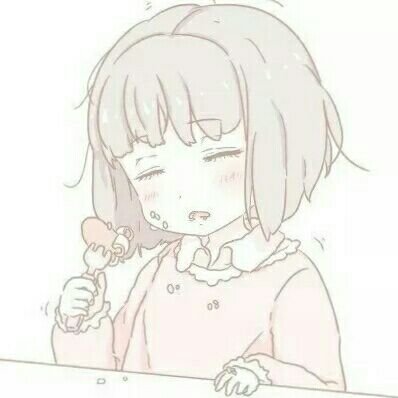 浅色极简素描风格女生头像