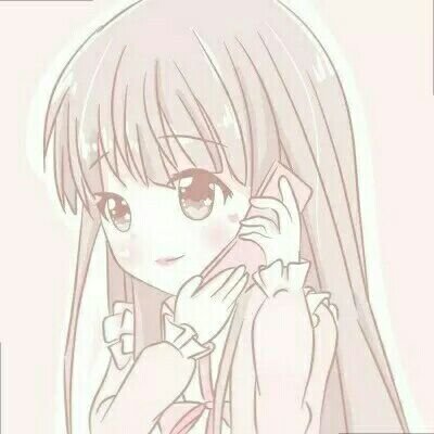 浅色极简素描风格女生头像