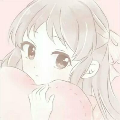 浅色极简素描风格女生头像