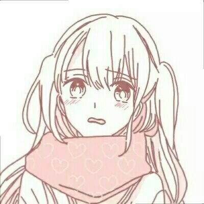 浅色极简素描风格女生头像