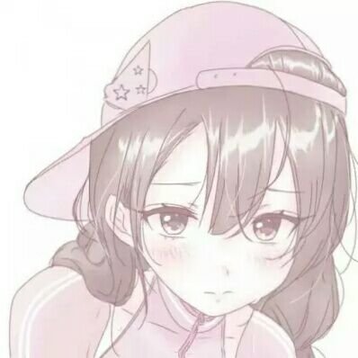 浅色极简素描风格女生头像