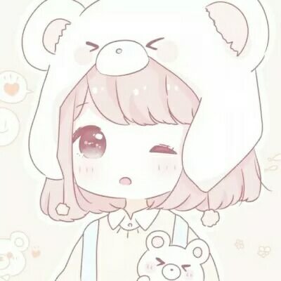 浅色极简素描风格女生头像