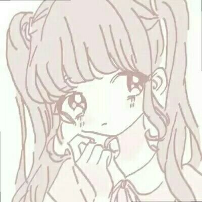 浅色极简素描风格女生头像