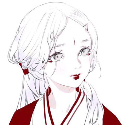 极简漫画风格女生头像