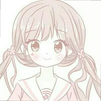 浅色极简素描风格女生头像
