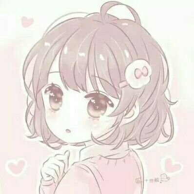 浅色极简素描风格女生头像